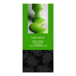 Pris lista för Nail Salon Services {Lime Green} Reklamkort