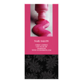 Pris lista för Nail Salon Services {Shock rosa} Reklamkort