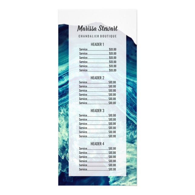 Pris lista över blåskalagat geode Stone Ro Guld Reklamkort (Framsidan)