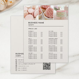 Pris lista över butiksbutiker reklamblad