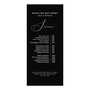 Pris lista över elegant Chic Calligraphy Black Sal Reklamkort