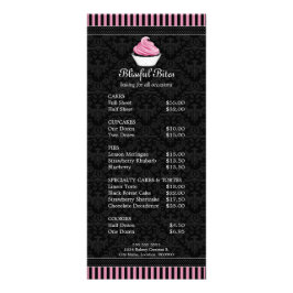 Pris lista över elegant Cupkaka Bakery Promo Reklamkort
