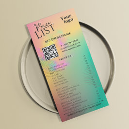 Pris lista över färgstarka Abstrakter för vattenfä Reklamkort