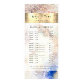 Pris lista över glitter Watercolor Gold Foil Reklamkort
