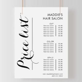 Pris lista över kalligrafi Hair Salon