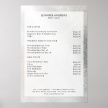 Pris lista över modern Silver Glitter Salon