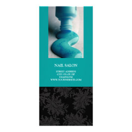 Pris lista över Nail Salon Services {Teal Blue} Reklamkort