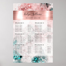 Pris lista över Ro guldfetter i glitter Poster