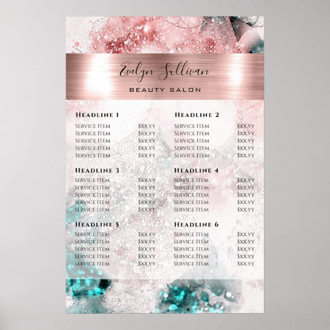 Pris lista över Ro guldfetter i glitter Poster (Framsidan)