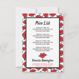 Pris lista över röda kiss för Lipstick Distributor