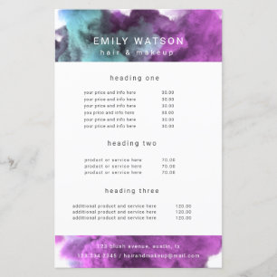 pris lista över rökeffekt för salonrök i lila