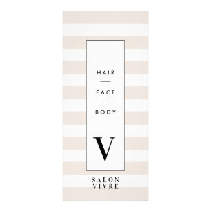 Pris lista över Salon Minimal Modern Rand Reklamkort