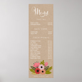 Pris lista över stavningskontroll - Salon Beautici Poster