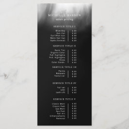 Pris lista över svartvit enkel minimal Abstrakt Meny