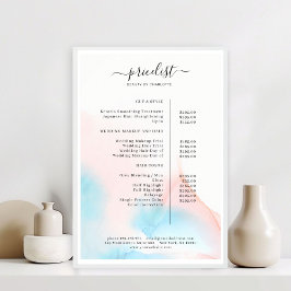 Pris lista över vattenfärgen Bläck Salon Poster