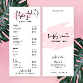 Pris lista över  vattenfärgsfärger i Rosa - Logoty Reklamkort