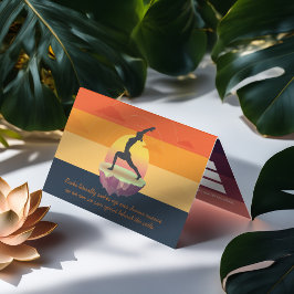 Pris lista över Yoga Meditation Pose Sol Visitkort