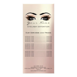 Pris lista - utökning av utfyllnad av Makeup Ro Gu Reklamkort