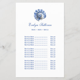 Pris listflygare för blå årstidsgräns för logotyp flygblad