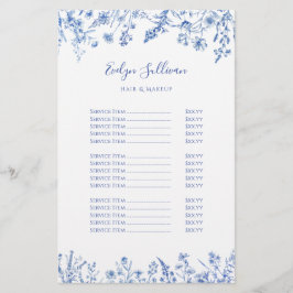 pris listflygare för blåblå franskar flygblad