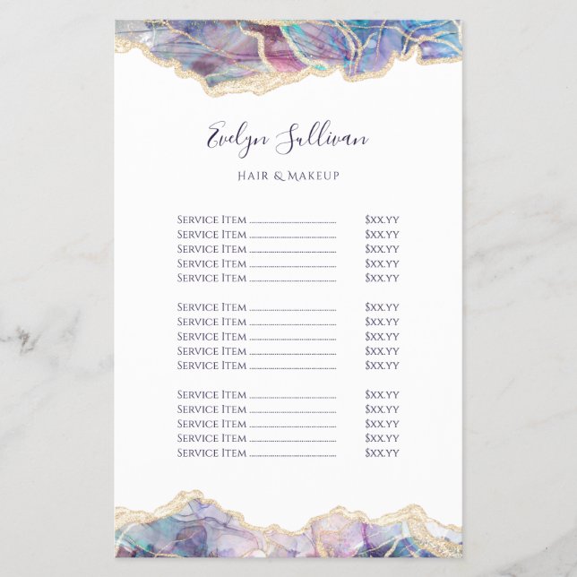 pris listflygare för lila optisk design flygblad (Framsidan)