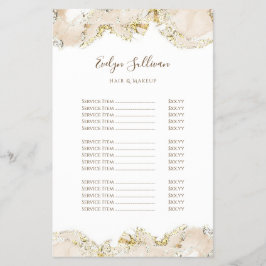 Pris listflygare för marschdesign i Beige Flygblad