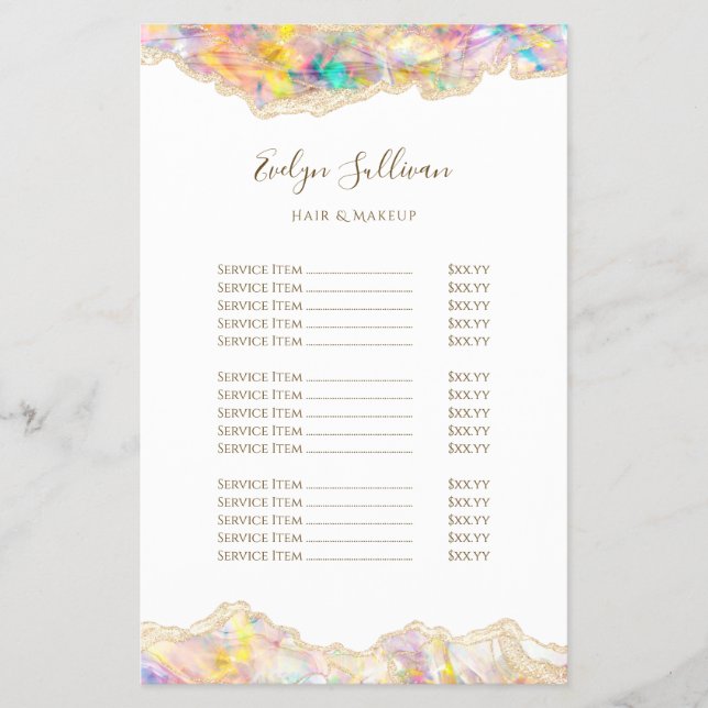 Pris listflygare för optisk design flygblad (Framsidan)