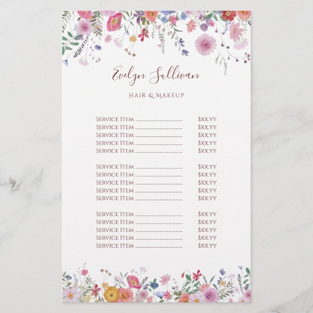 Pris listflykt för friska jokromer flygblad (Framsidan)