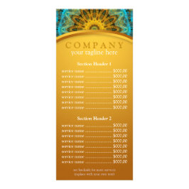 Pris listmeny för Ocean Star mandala Reklamkort