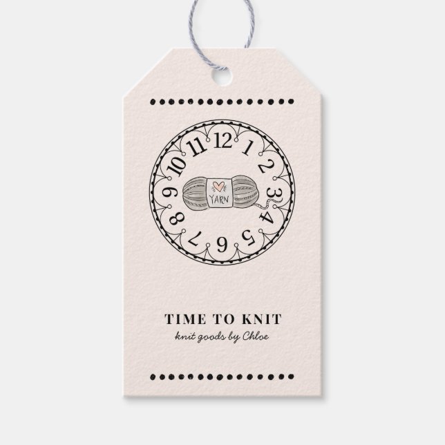 Pris Märkre av handgjorda varor från Sticka Presentetikett (Framsidan)