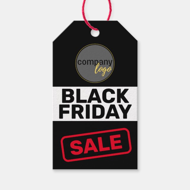 Pris MÄRKRE för BLACK FREDAG SALE DISCOUNCOUNT Bus Presentetikett (Framsidan)