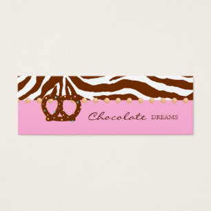 Pris Märkre för Chocolate Pretzel Bakery Bookmark Litet Visitkort