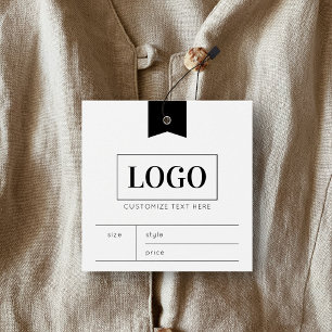 Pris Märkre för Logotyp inredningsetikett Fyrkantigt Visitkort