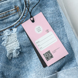 Pris märkre för Logotyp Rosa i detaljhandeln Presentetikett