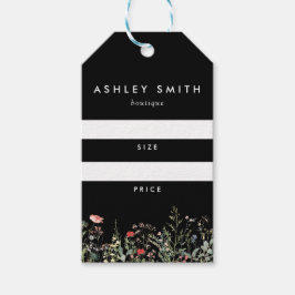 Pris Märkre för svart Wildblomsskugga Presentetikett