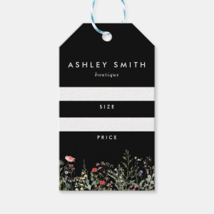 Pris Märkre för svart Wildblomsskugga Presentetikett