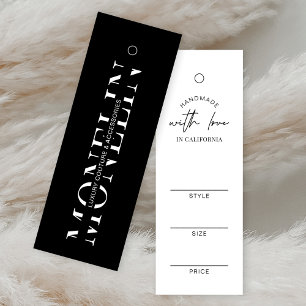 Pris Märkre med minimal beklädnad, svart och vit Litet Visitkort