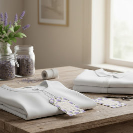 Pris Märkre med QR-kod för elegant Lavender-Thned Presentetikett