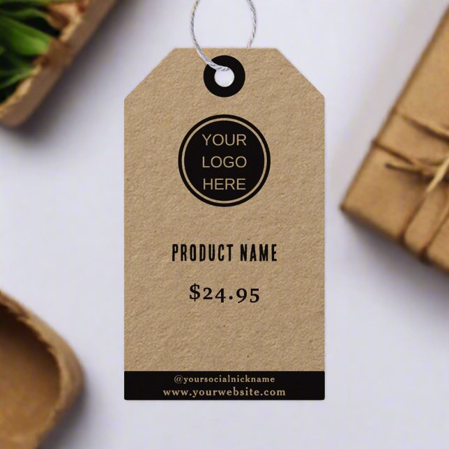 Pris Märkre Small Business Logotyp Boutique Clean  Presentetikett (Skapare uppladdad)