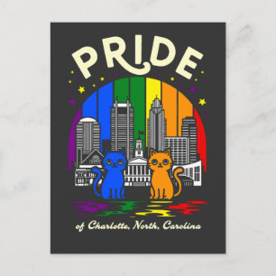 Pris på Charlotte City North Carolina Rainbow Fla Vykort