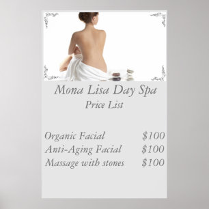 Pris spa-lista poster
