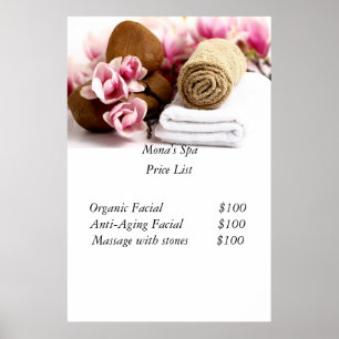 Pris spa-lista poster