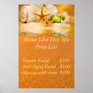 Pris spa-lista poster