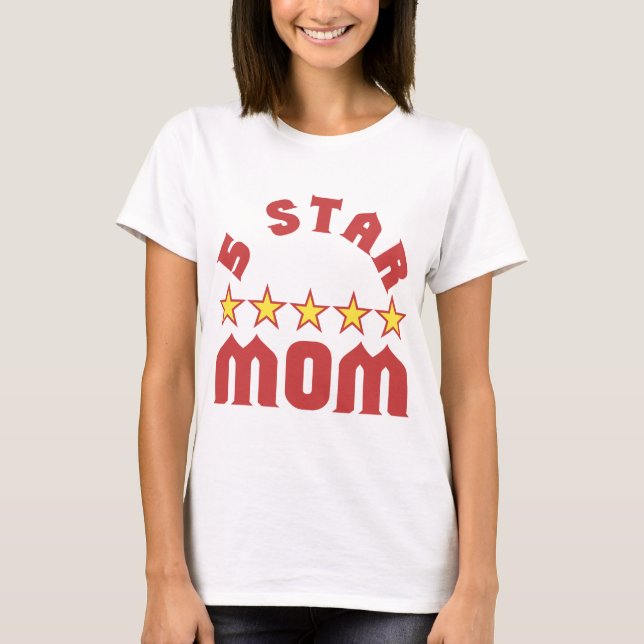 Pris till 5-stjärnig mamma tee shirt (Framsida)