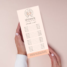 Pris tjänst för kvinnlig  Rosa Salon & Spa List Se Reklamkort