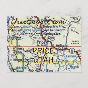 Pris Utah-Vintage Vykort