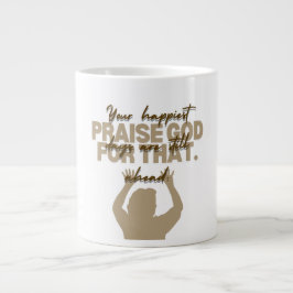 Prisa Gud tro inspirerad  Jumbo Mugg