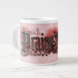 "Prisa Herren" djupt rött & grönt Jumbo Mugg