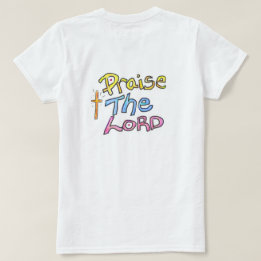 ‘Prisa Herren’ med Cross kristna damer  T Shirt