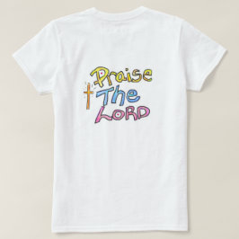 ‘Prisa Herren’ med Cross kristna damer T Shirt